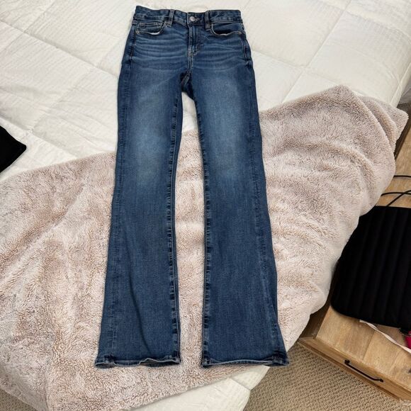 American Eagle high-rise skinny kick next level stretch size 2 blue jeans - Picture 3 of 6